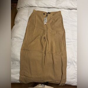 Zara Brand New Tan Trousers Flared legs